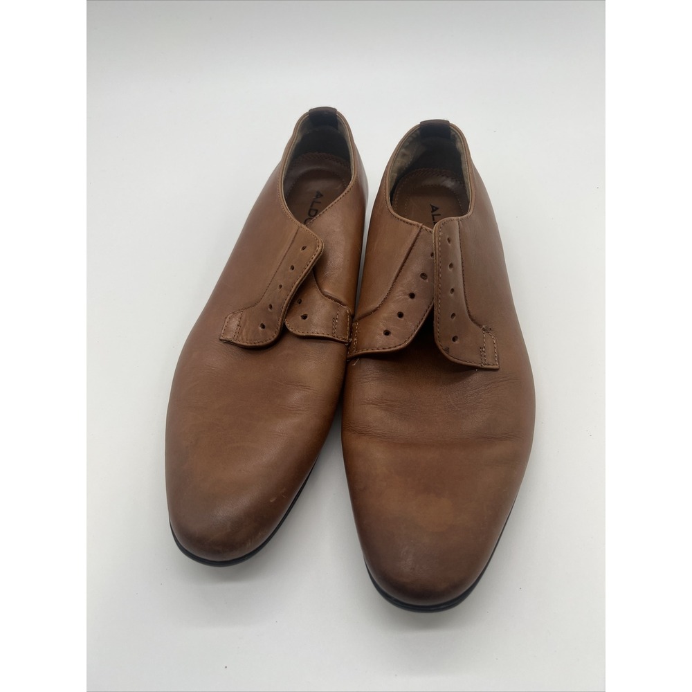 ALDO Men's Leather Brown Dress Shoes Lace Up‎ Size 9.5